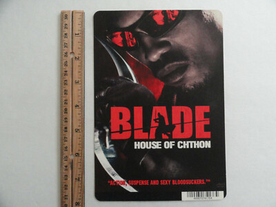 BLADE HOUSE OF CHTHON - BLOCKBUSTER VIDEO BACKER CARD 5''X8'' - NO MOVIE