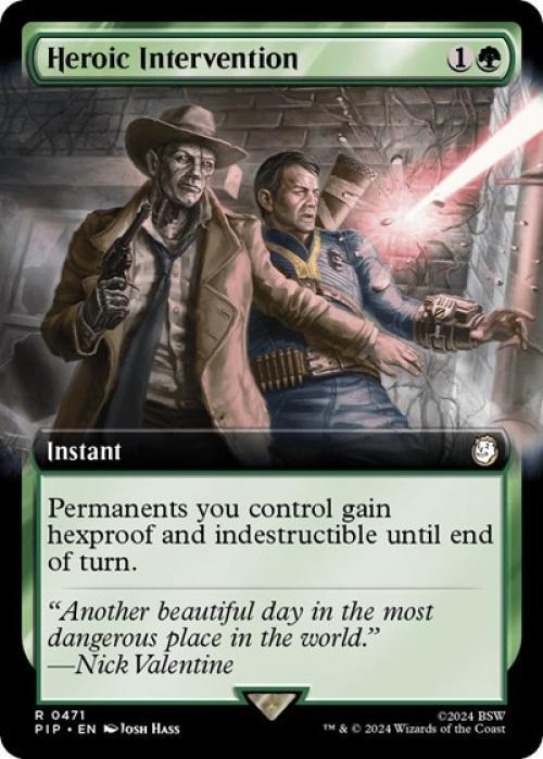 Heroic Intervention (Extended Art) -Foil Light Play English MTG
