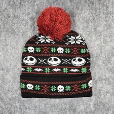 The Nightmare Before Christmas Jack Skellington Pom Holiday Beanie Disney NWT FS
