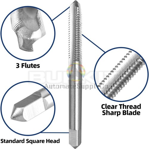 5Pcs 1/8"-40 UN Thread Taaaap Right Hand, HSS 1/8 x 40 UN Straight Fluted Tap - Foto 4 di 10