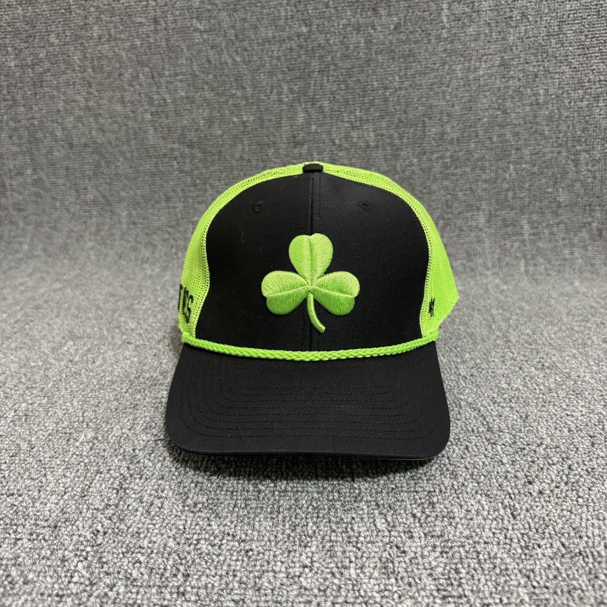 '47 Brand Boston Celtics Trucker Snapback Black Green Rope Hat Mesh Back