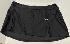 Women s Time Tru Side Slit Swim Skirt Skort Black Size 3X 24W-26W