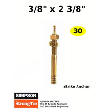 Strike Anchors 3/8 x 2 3/8 Concrete Wedge Anchors Expansion Hammer Pin Drive 30