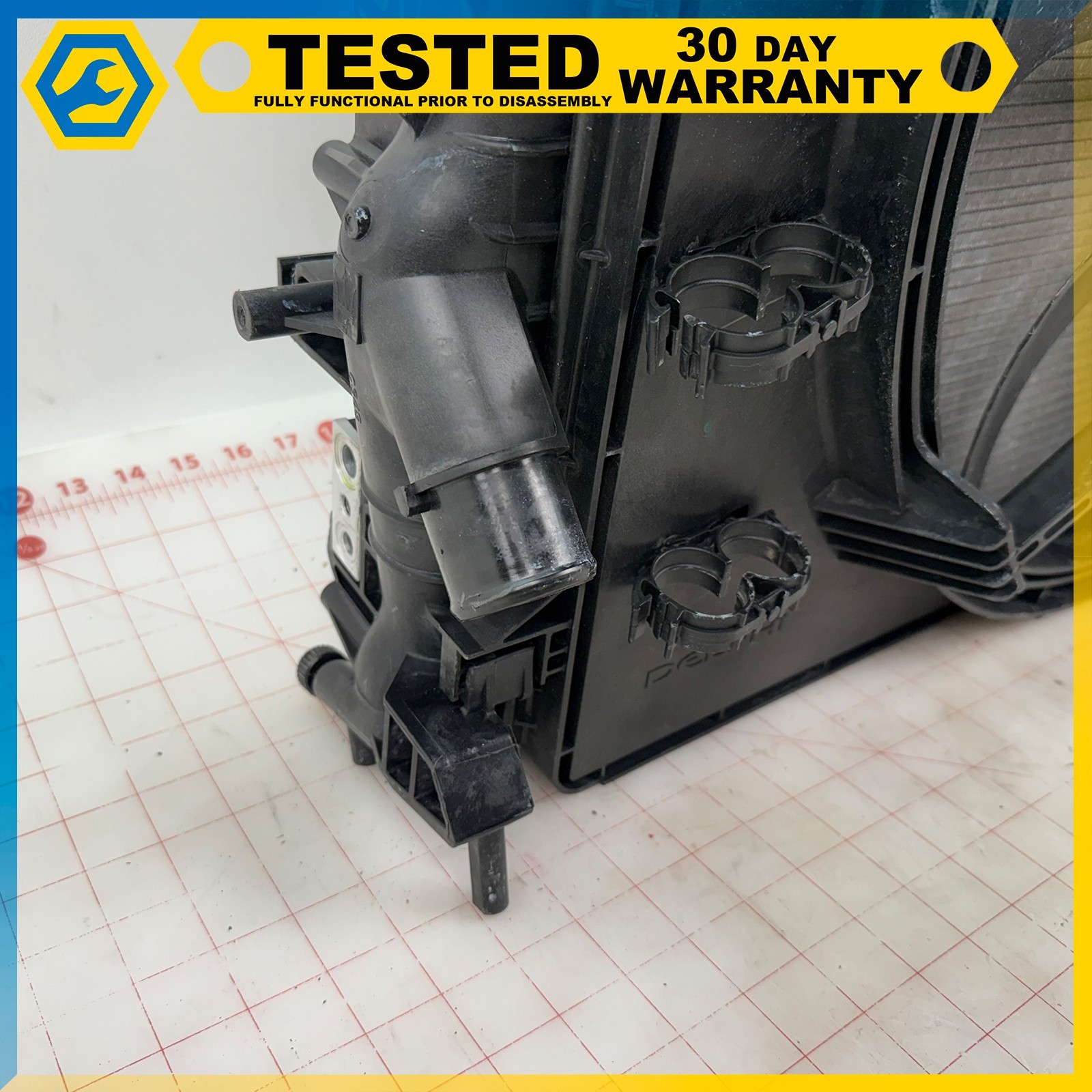 14-24 MASERATI GHIBLI ENGINE COOLING RADIATOR CONDENSER W/ COOLING FAN OEM