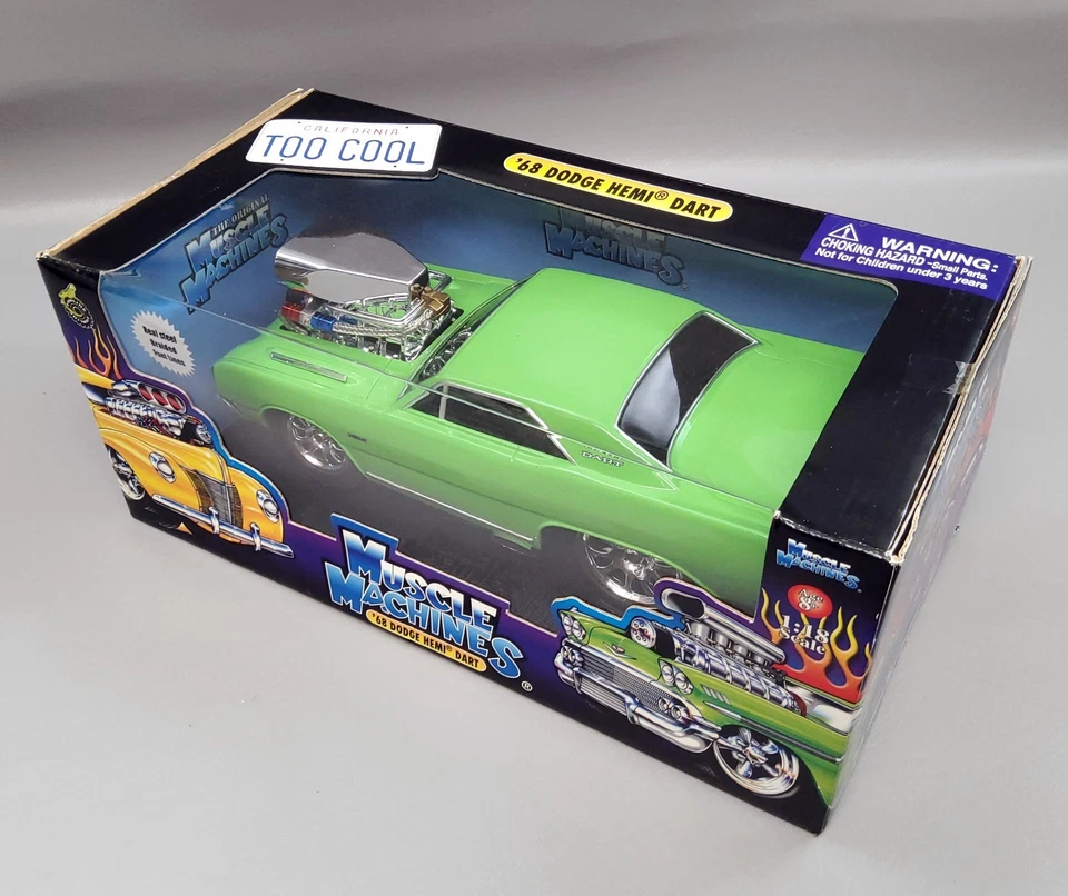 1968 Dodge Hemi Dart 1:18 Scale Diecast By Muscle Machines #71166 - Image 3 of 4