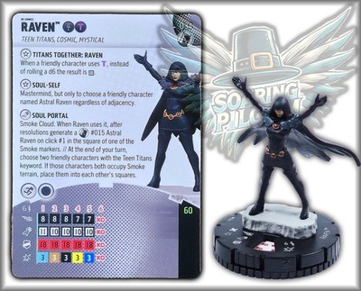 DC Heroclix RAVEN - 034 - RARE Fight For Gotham City Set SHIPS 7/6