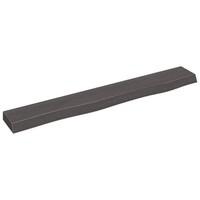 Wandregal Dunkelgrau 80X10X4 Cm Massivholz Eiche Behandelt