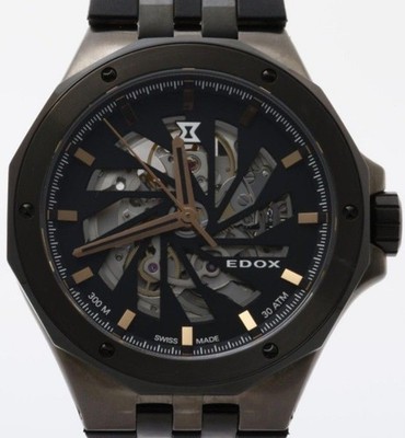 Edox Delfin The Original Mecano 60th 85304 Automatic Black Mens Analog Watch