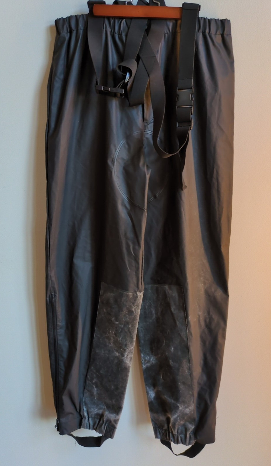 Harley Davidson Rain Suit Mens L Jacket Pants Reinforced Black Orange High Vis