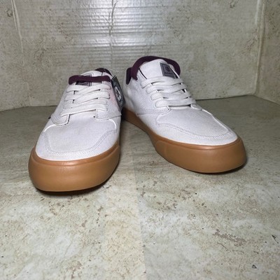 Element Men's Topaz C3 White Canvas Gum Sole Skate Shoes Size 9