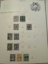 BOLIVIA Postage Stamps, 1866-67, 1869, 1871, And 1878 Used