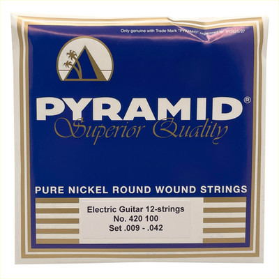 Pyramid Pure Nickel 009-042 | 12-Saiter E-Gitarren-Saiten | Rein-Nickel 420 100