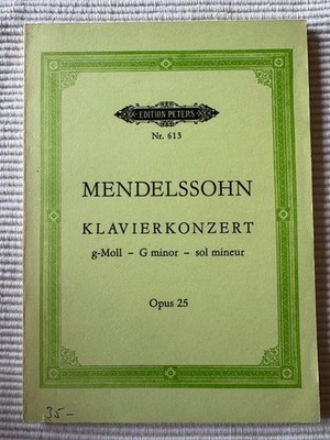 MENDELSSOHN Klavierkonzert g-Moll Opus 25 Edition Peters 613