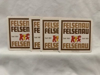 Beer Bierdeckel Coasters Lot Of 4 ~ Brauerei FELSENAU ~