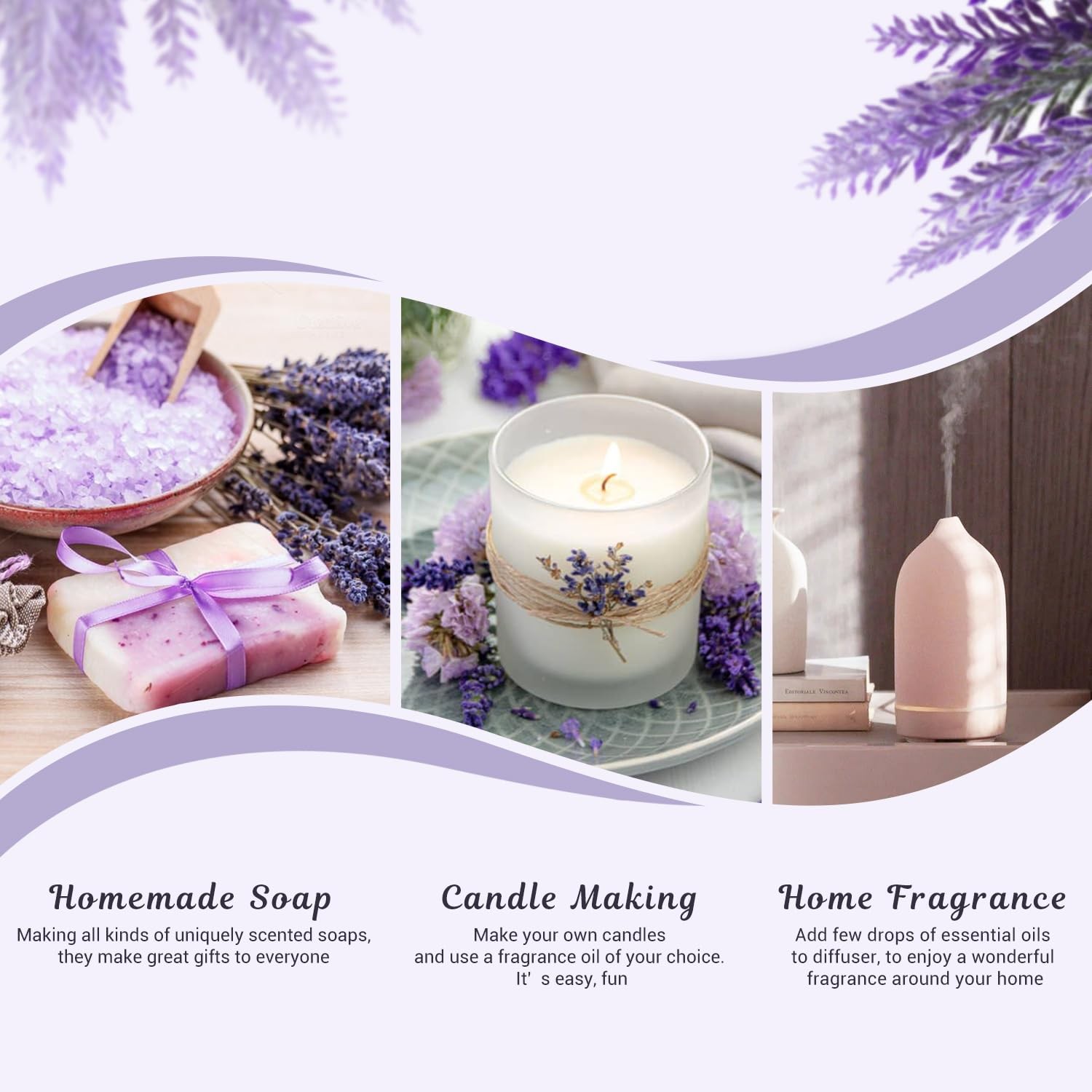 Floral Essential Oils Set, Natural Flower Essential Oil Gift for Women - Rose... thumbnail 7