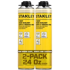 Stanley F905P Gaps & Cracks Pro Gun Foam 24oz, 2 Pack - Gun Not Included