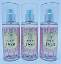 3 BATH  BODY WORKS BUBBLY ROSE FINE FRAGRANCE BODY MIST SPRAY 2.5 oz NEW