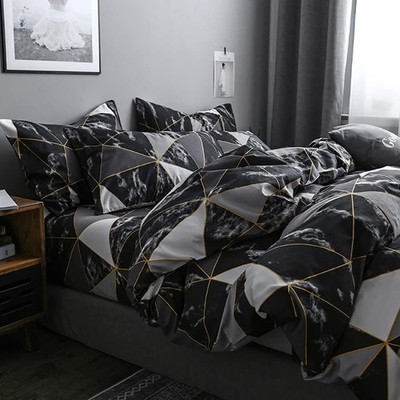 Boho Bettwäsche Set, Ethno, 100% Mikrofaser, Modernes Geometrisches Muster | ...