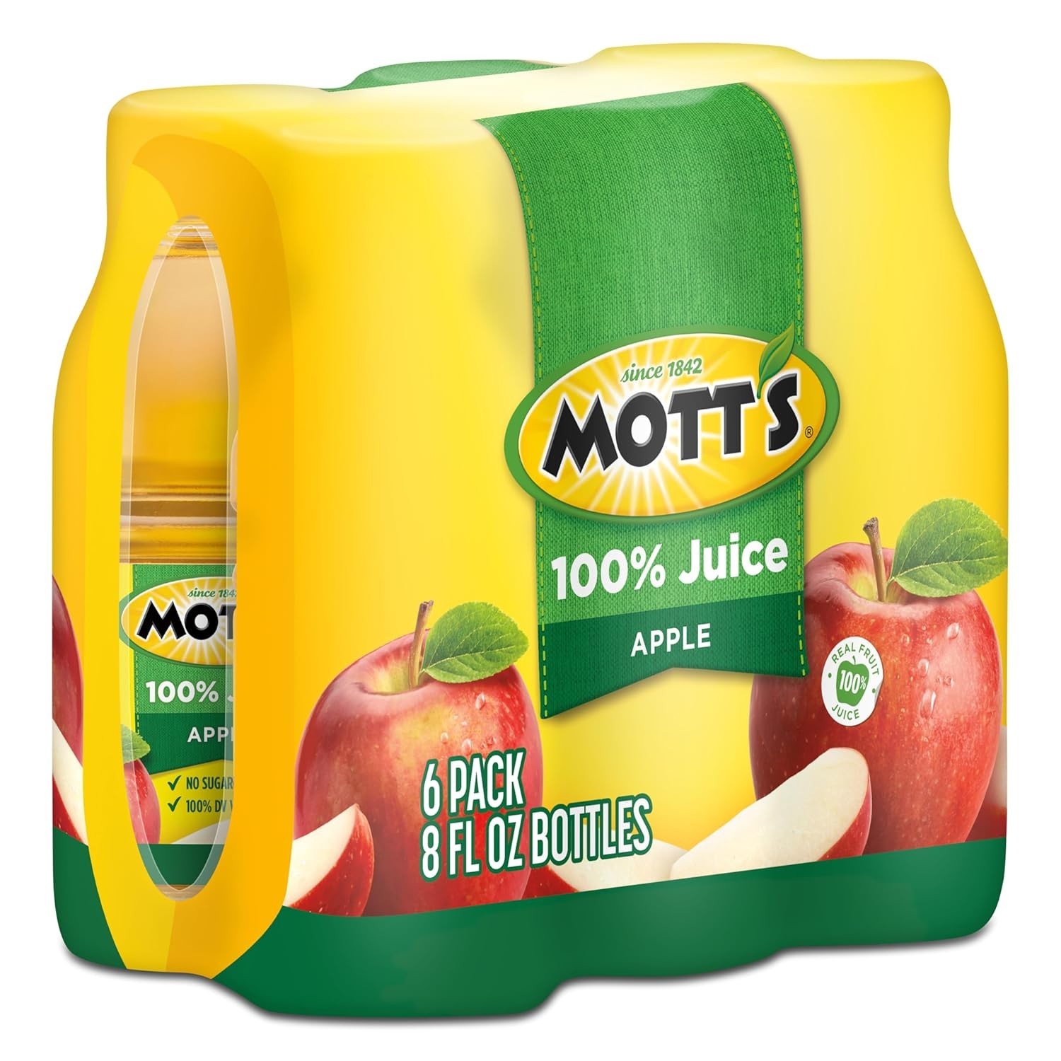 Mott's 100% Original Apple Juice, 8 Fl Oz Bottles, 24 Count (4 Packs Of 6)