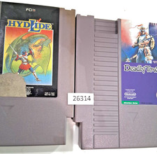 2 retro Nintendo games NES Hydlide + Deadly Towers          26314 wt12