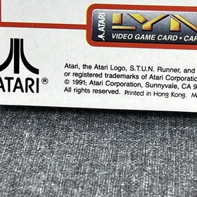 S.T.U.N. Runner (Atari Lynx) Open Box Manual And Cartridge * Nice
