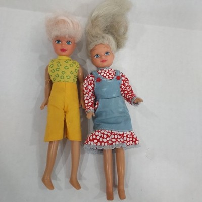 Lot Of 2 Vintage Kid Kore Doll 1990 Blonde Hair Blue Eyes With Outfits
