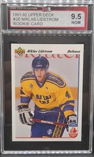 91-92 Upper Deck Niklas Lidstrom Rookie 🚨🚨🚨 KSA 9.5 Near Gem Mint 