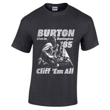 Cliff Burton Flag Retro T Shirt