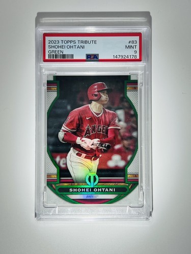 2023 Topps Tribute - Shohei Ohtani - Green - #83 - /99 - PSA 9 