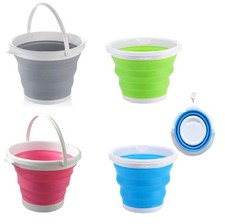 10L Faltbarer Eimer Wassereimer Silikoneimer Putzeimer Campingeimer Falteimer
