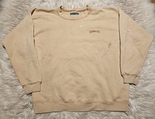 Vintage Levi's Mens Large Beige Crewneck Sweatshirt Made in USA Thrash Grunge