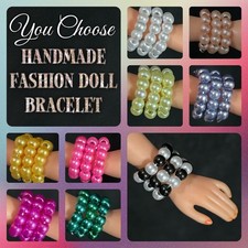 Barbie & Fashion Doll Jewelry (You Choose) Handmade Wrap Bracelet, Glass Pearls