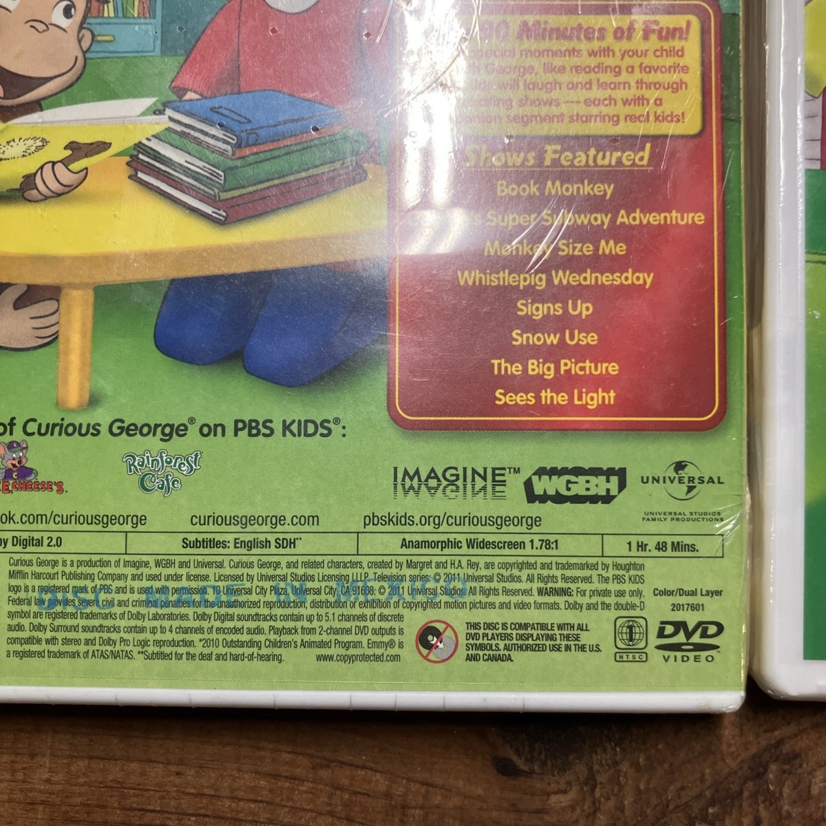 Curious George A Day at the Library And Plays In The Snow 2 DVD
