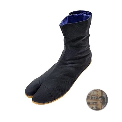 Ai Ai Jog Tabi 7-Tab Black Festival Shoes Sponge Insole 25.5cm New