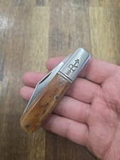 Vintage Bone Handle Russell Barlow 1 Blade Pocket Knife