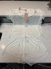 NWT  Eberjey MALOU Shorts PJ SET IVORY Sz M PJ1636S 14928 NWT New Second Skin