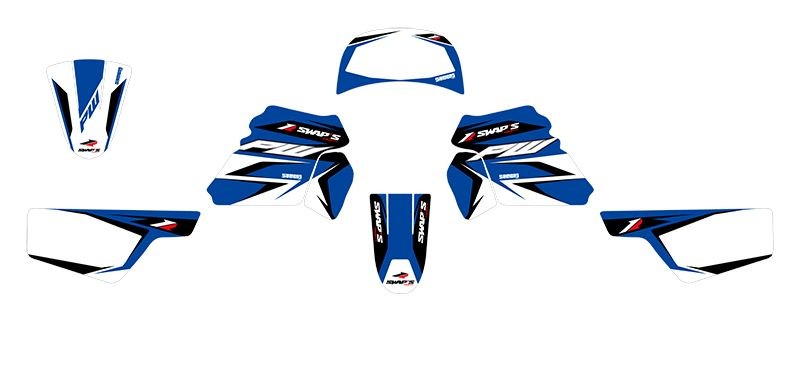 Kit déco diamant bleu pour moto YAMAHA PW50