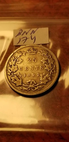 1892 Canada 25 Cents — photo from another recent sale