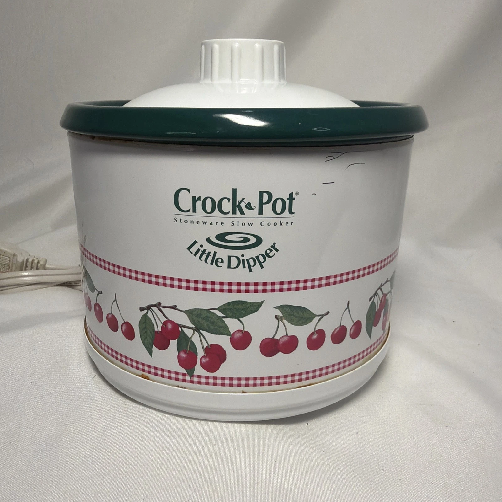 Little Dipper Rival Crock Pot Stoneware Mini Slow Cooker 32041 Cherries Dip Pot