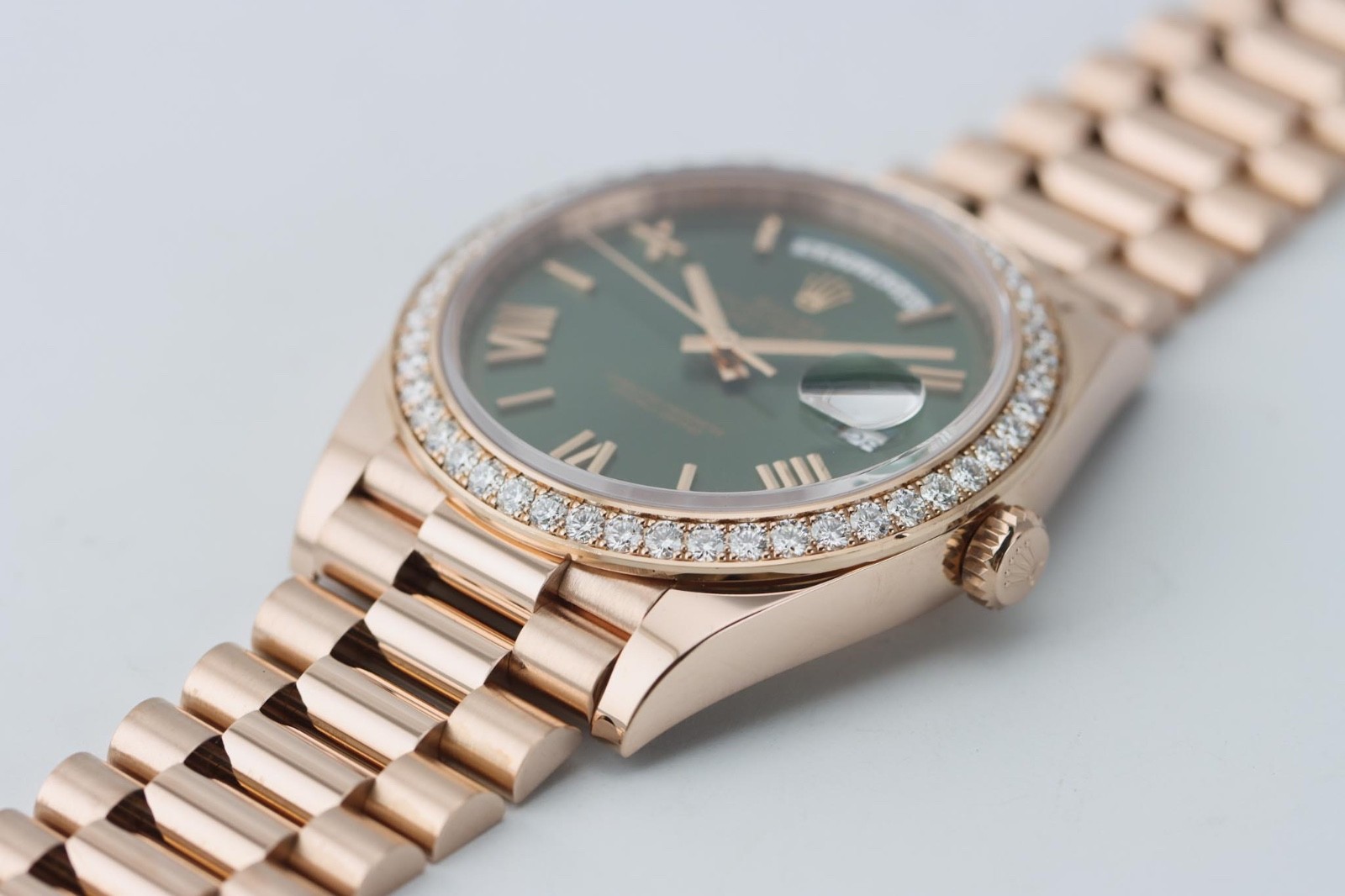 Rolex Day-Date 40 228345RBR Olive DIal | Full Set | Flawless | 2021 image 10