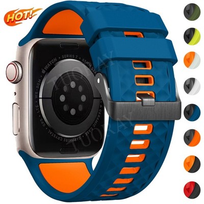 Silikon Sports Armband für Apple Watch Ultra 3 Series 11 10 9 8 7 SE 6 5 42-49mm
