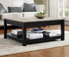 Carver Coffee Table in Black and Weathered Oak by Dorel