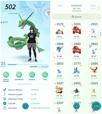 Pokémon Acc Go - Level 35 - 12 Shiny - 42 Le...