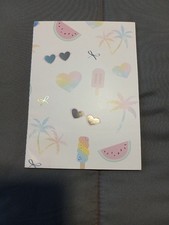5x7 BLANK paper NOTEBOOK simply gilded CUTE -SEE