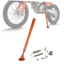 Dirt Bike Kickstand CNC 3-Level Adjustable Motorcycle Side Kick Stand orange