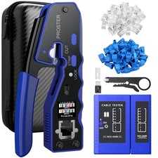 Rj45 Crimper Tool Stripper Cutter Crimper Tool For Rj45 Cat6 Cat5 Cat5e Passthru