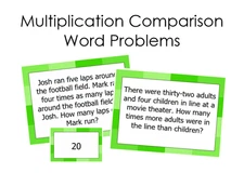 Multiplication Comparision Word Problems Resource Learning Activity Grade 4