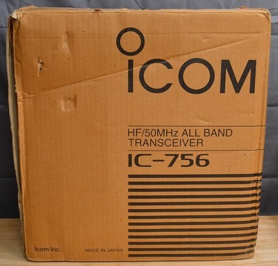 FACTORY ICOM 756 SHIPPING BOX W/FOAM INSERTS & BAG 756PRO3 756ProII 756Pro