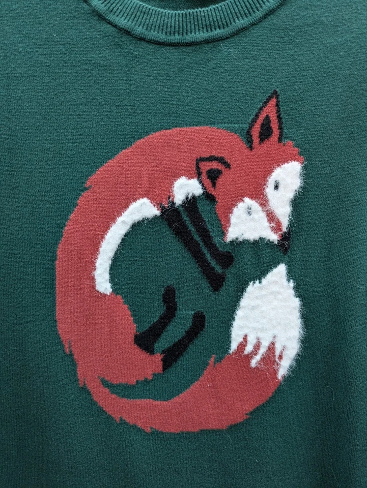 Suéter Fox Para Mujer Grande Informal Acogedor Foto 2 de 4