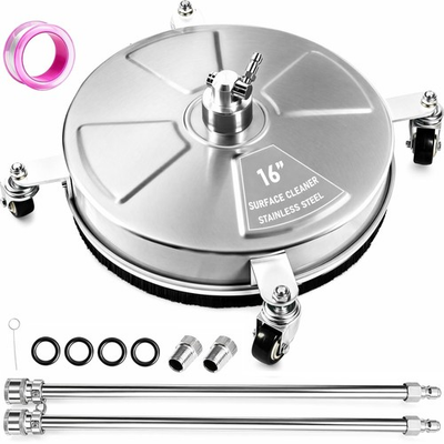 #ad Hourleey 16quot; Pressure Washer Surface Cleaner Stainless Steel 16 Inch Silver $119.99